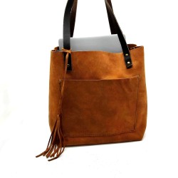 Tan Pebble Grain Leather Tote Shopper Bag