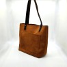 Tan Pebble Grain Leather Tote Shopper Bag