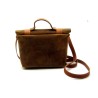 Classic Weathered Vintage Leather Book Bag Satchel Shoulder Bag