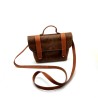 Classic Weathered Vintage Leather Book Bag Satchel Shoulder Bag