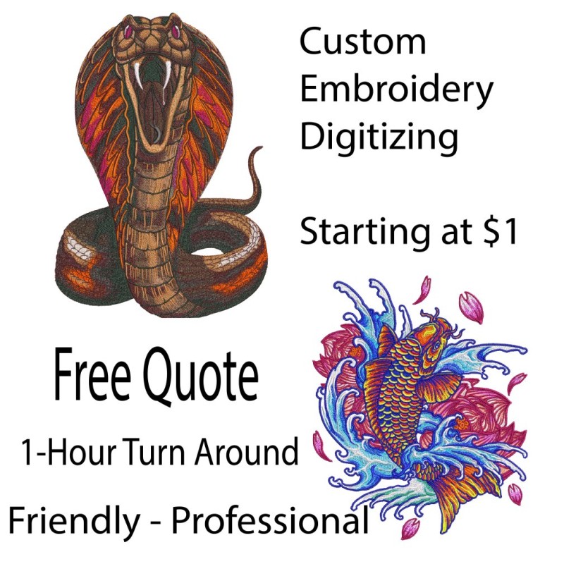 Custom Embroidery Digitizing