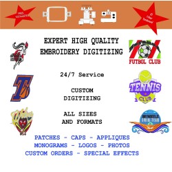 Custom Embroidery Digitizing